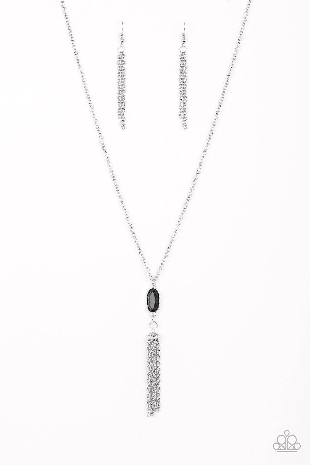 Paparazzi Tassel Tease - Black Necklace 