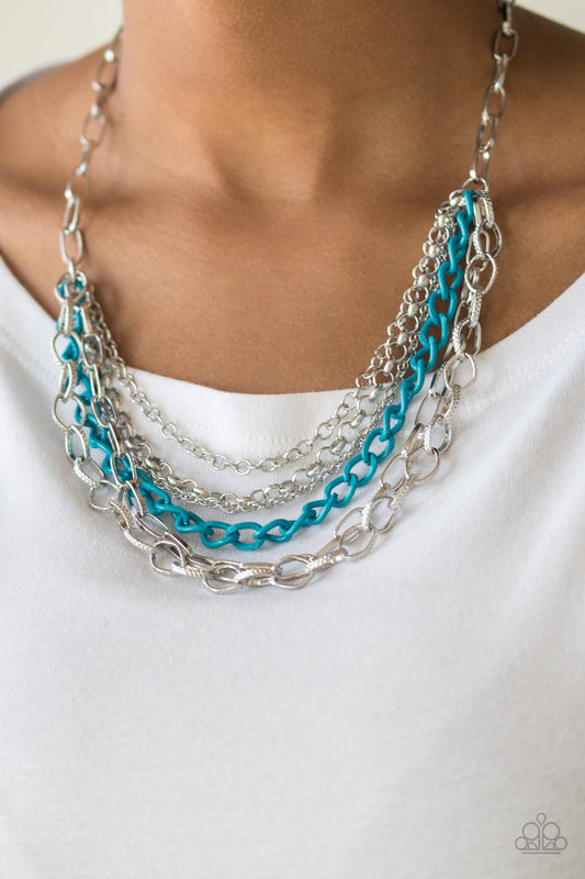 Color Bomb - Blue Necklace 