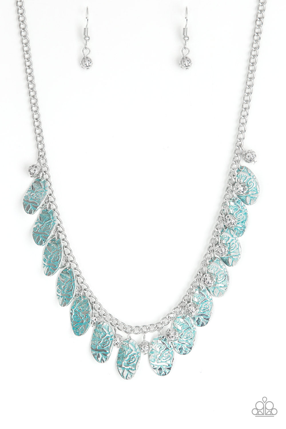 Paparazzi Vintage Gardens - Blue Necklace 