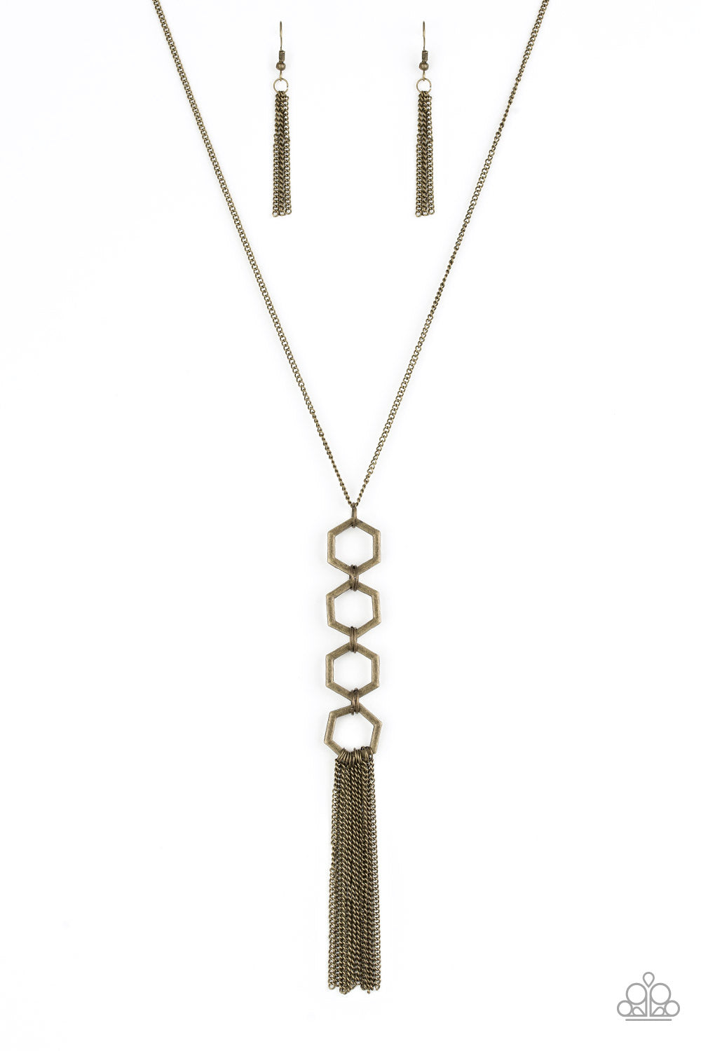 Paparazzi Ready, Set, GEO! - Brass Necklace 