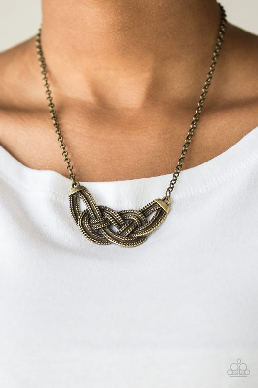 Nautically Naples - Brass Necklace 