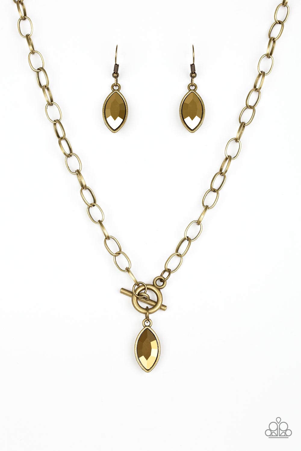 Paparazzi Club Sparkle - Brass Necklace 