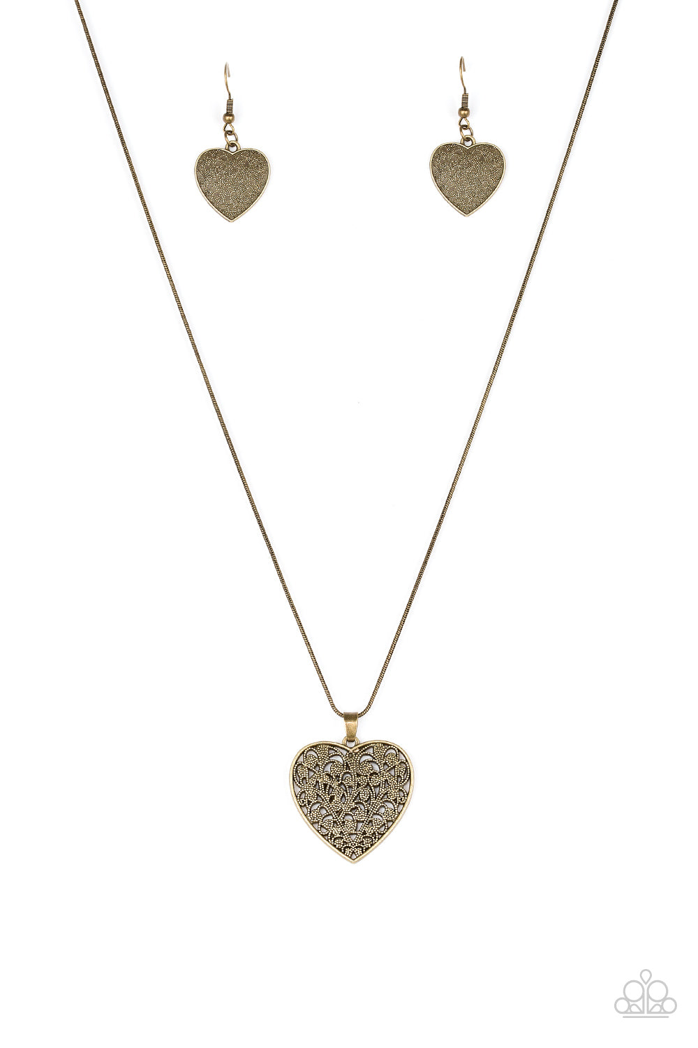 Look Into Your Heart - Brass Necklace 