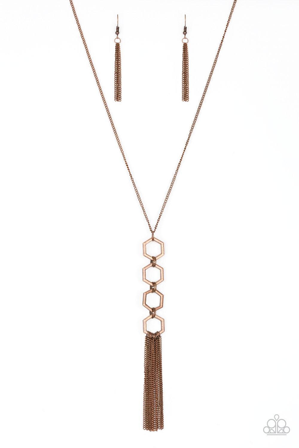 Paparazzi Ready, Set, GEO! - Copper Necklace 