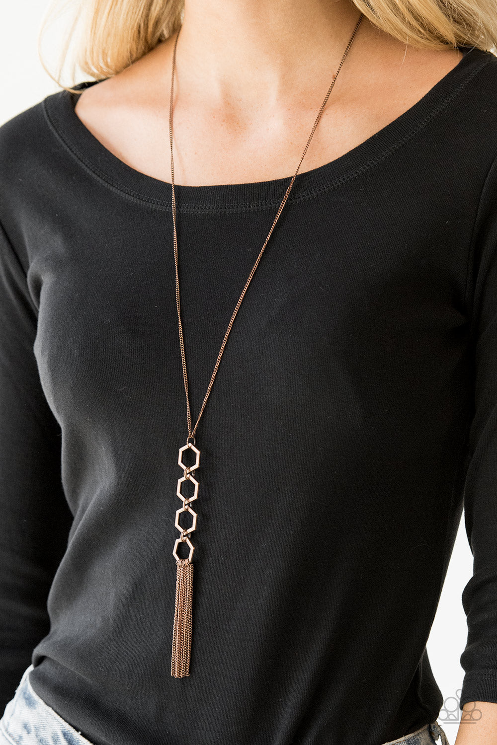 Paparazzi Ready, Set, GEO! - Copper Necklace 