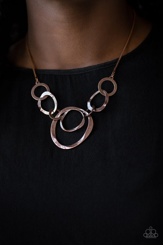 Paparazzi Progressively Vogue - Copper Necklace 