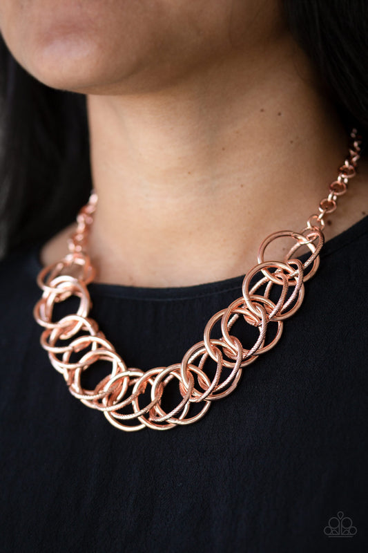 Paparazzi Heavy Metal Hero - Copper Necklace 