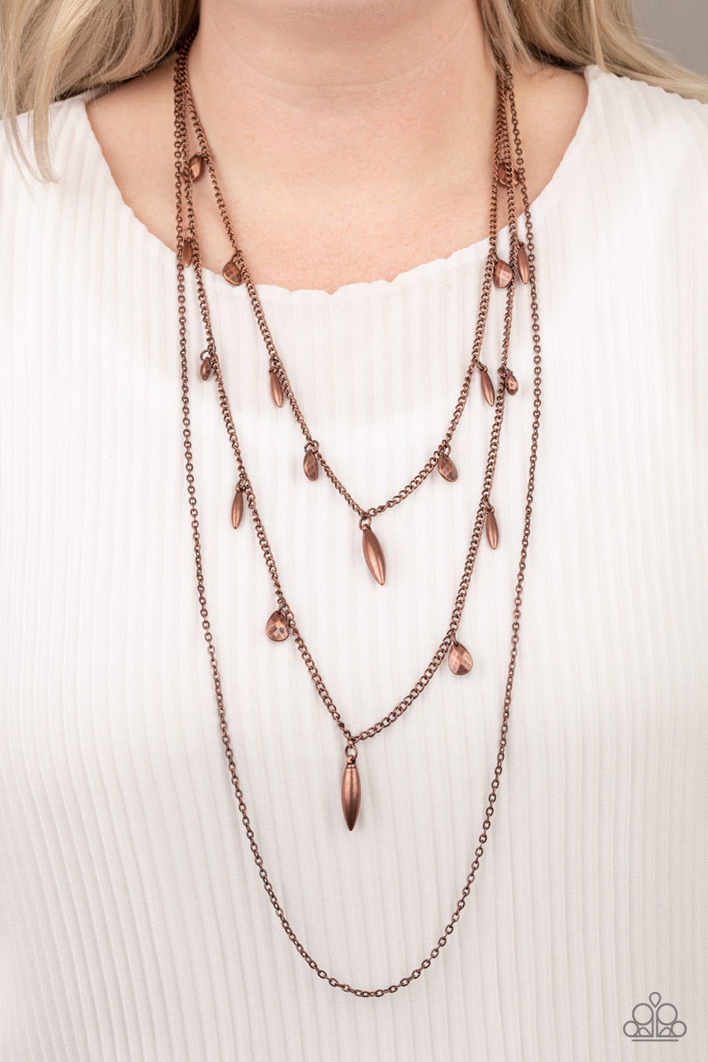 Paparazzi Bravo Bravado - Copper Necklace 