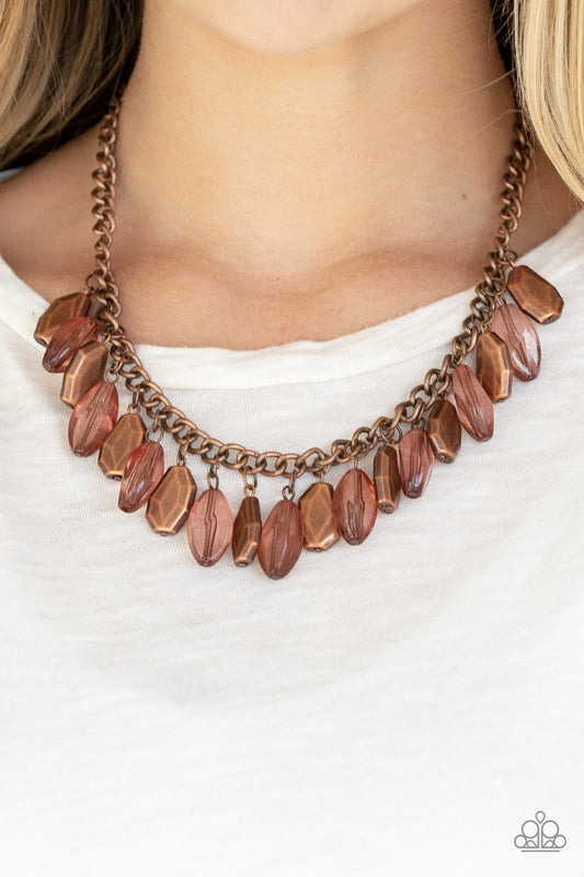 Paparazzi Fringe Fabulous - Copper Necklace 