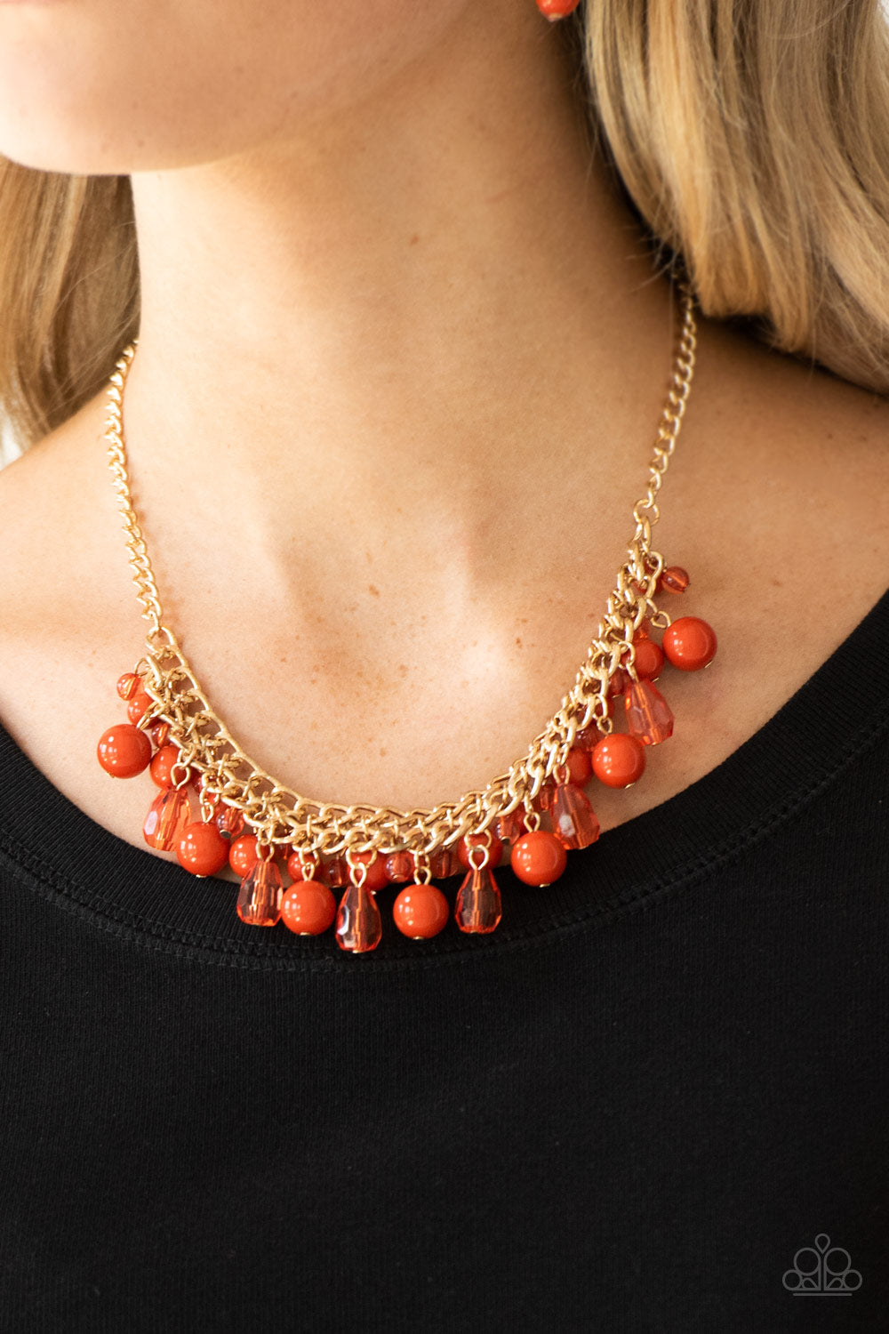 Tour de Trendsetter - Orange Necklace