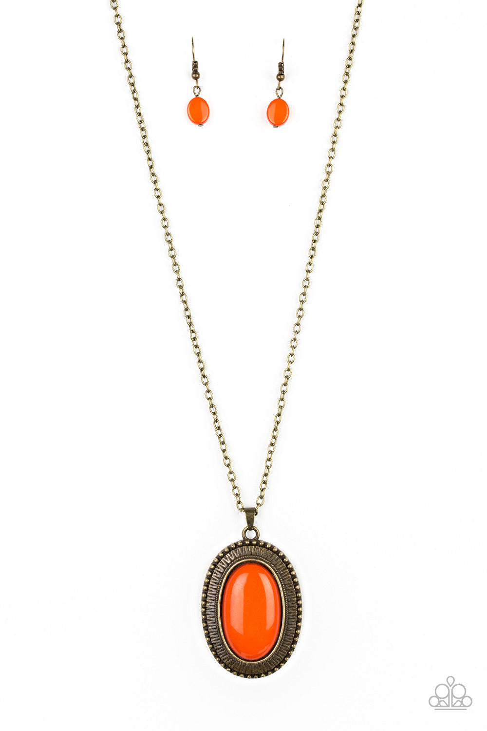 Paparazzi Practical Prairie - Orange Necklace 