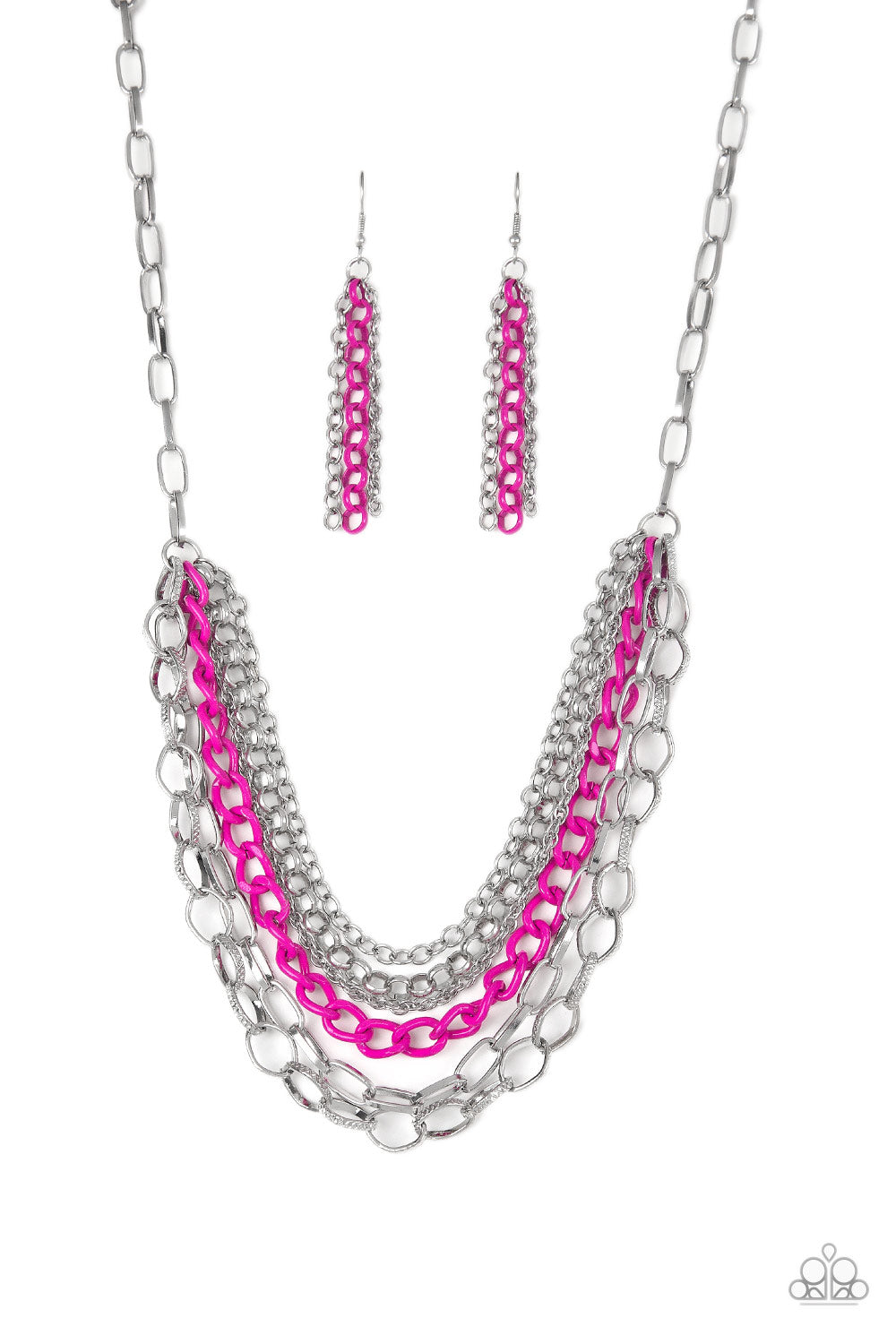 Paparazzi Color Bomb - Pink Necklace 