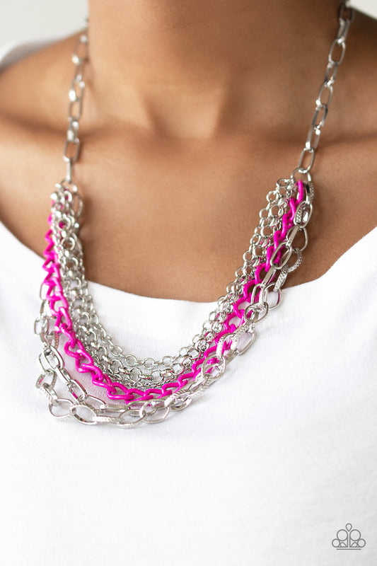 Paparazzi Color Bomb - Pink Necklace 