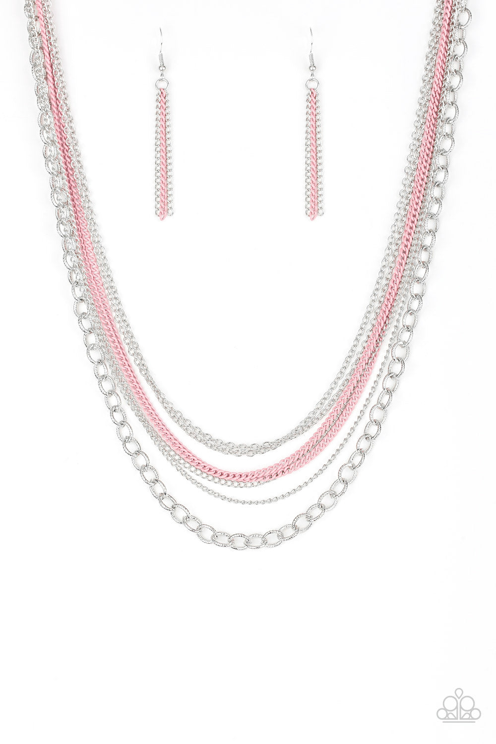 Paparazzi Intensely Industrial - Pink Necklace 