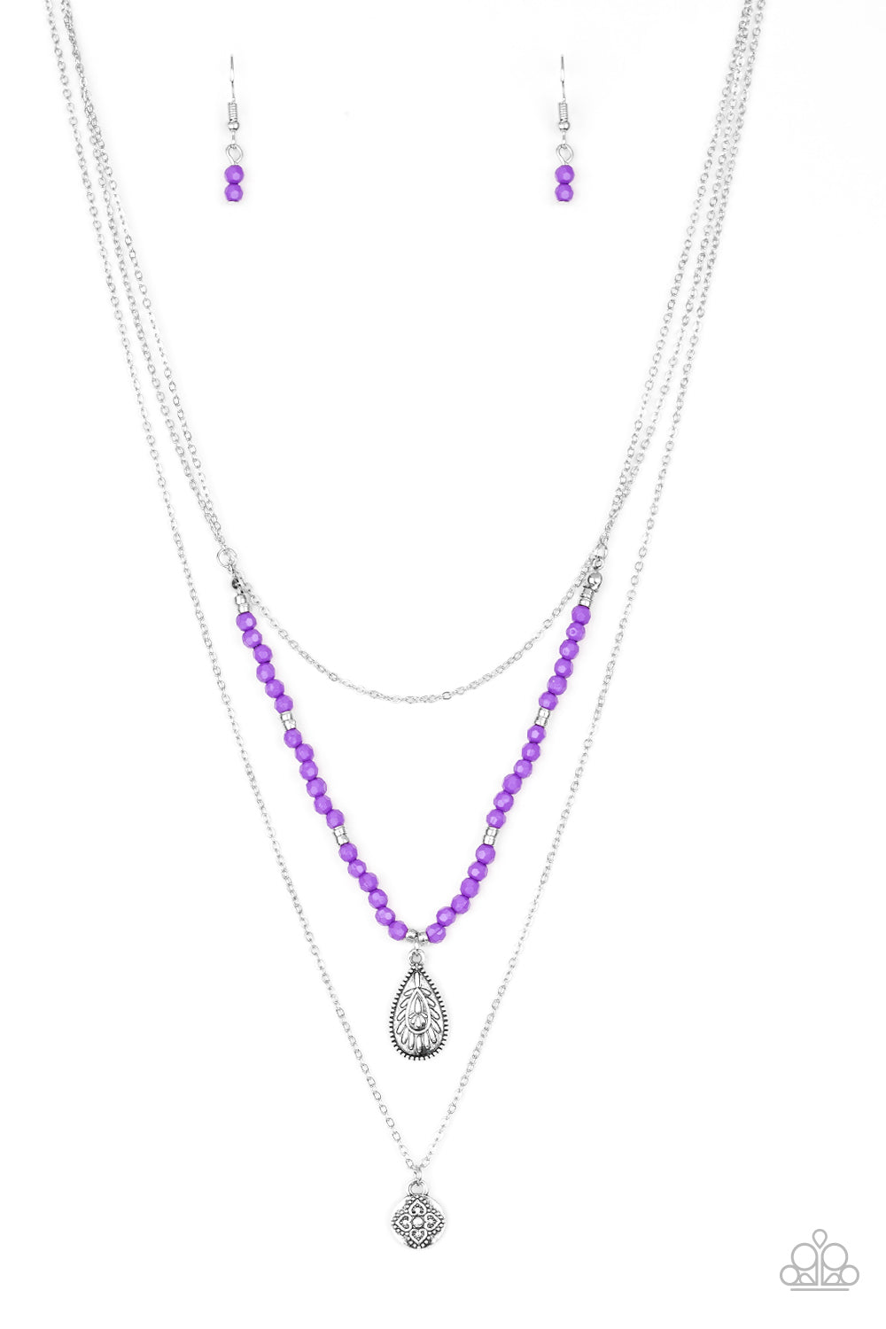 Paparazzi Mild Wild - Purple Necklace 