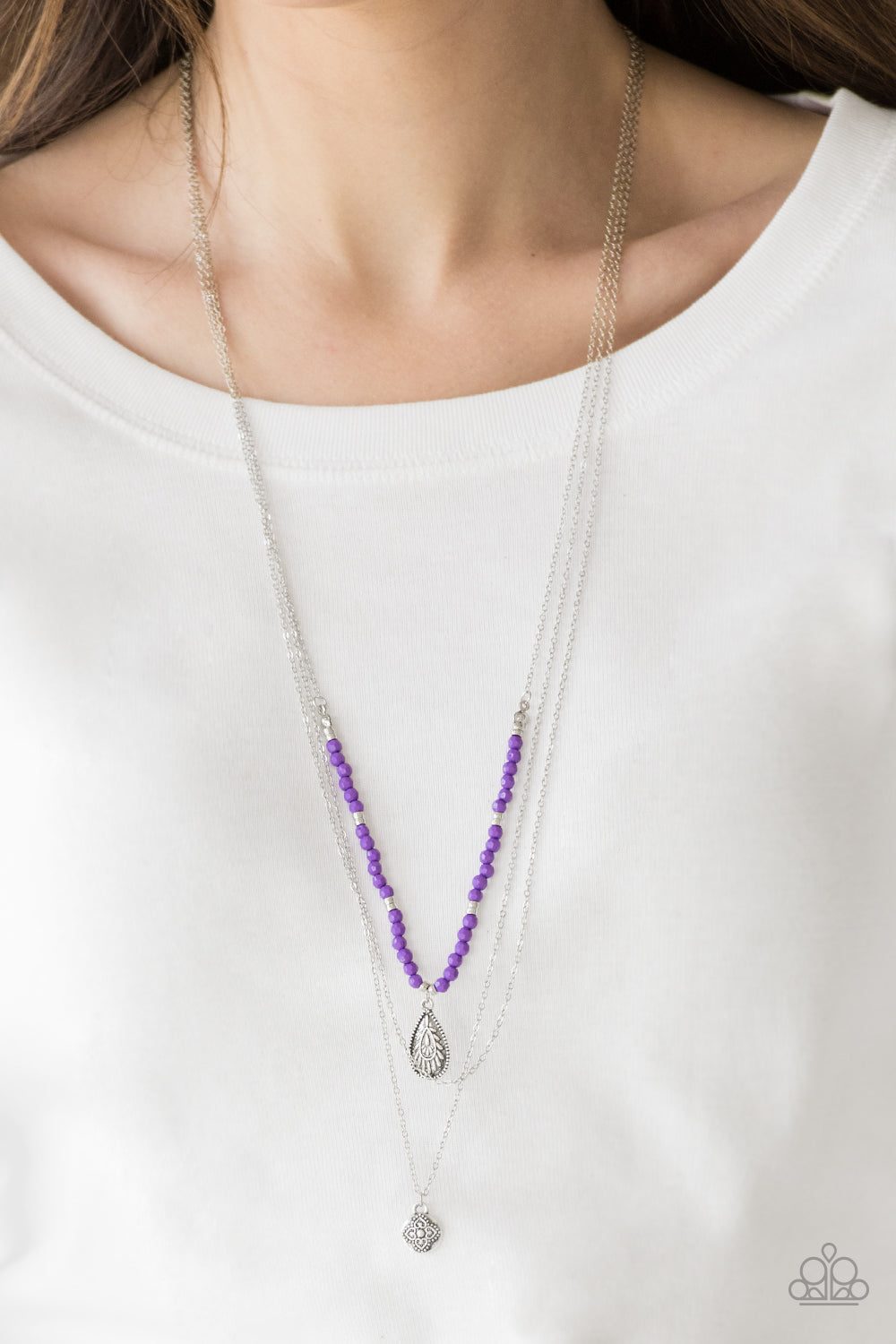 Paparazzi Mild Wild - Purple Necklace 