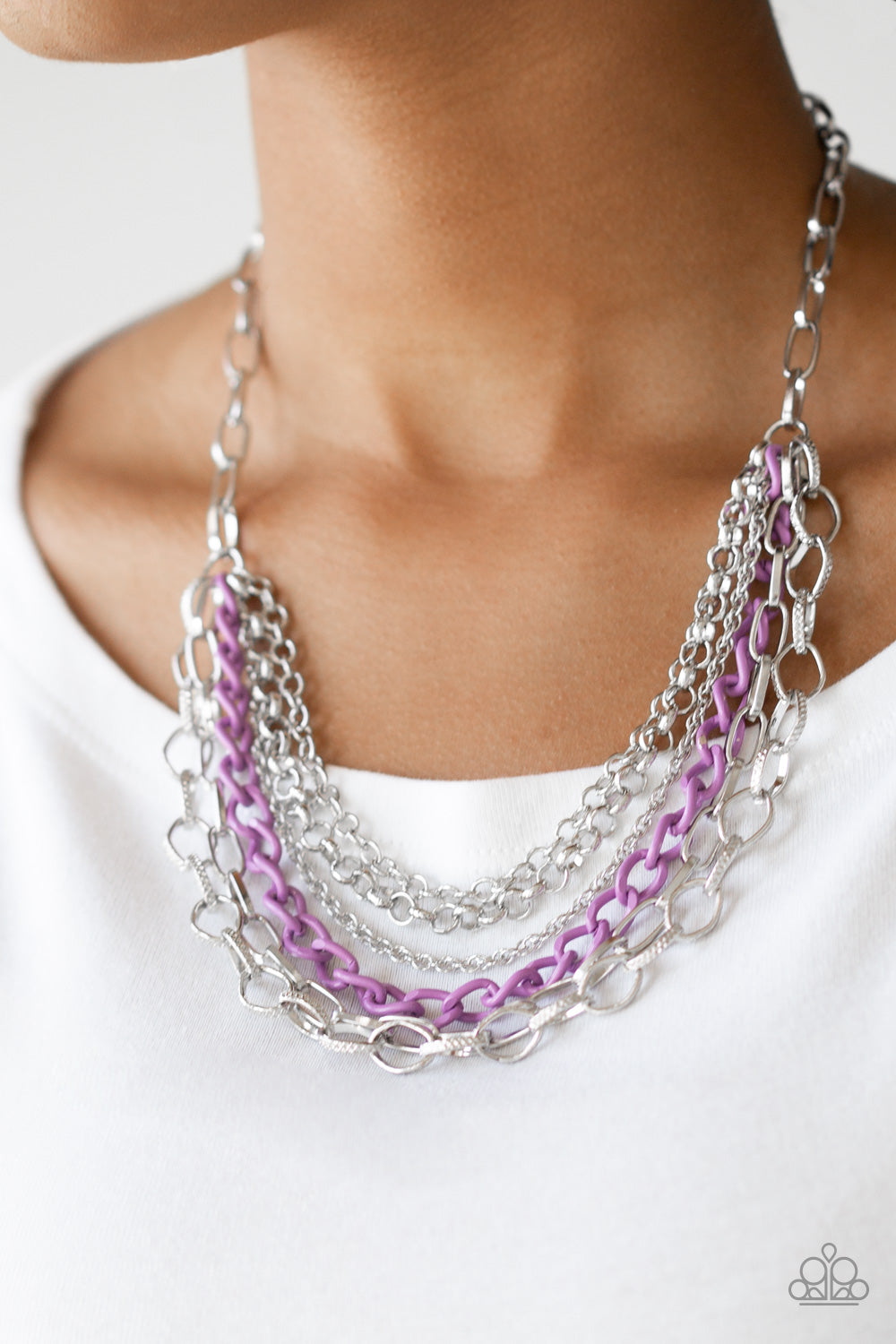 Paparazzi Color Bomb - Purple Necklace 