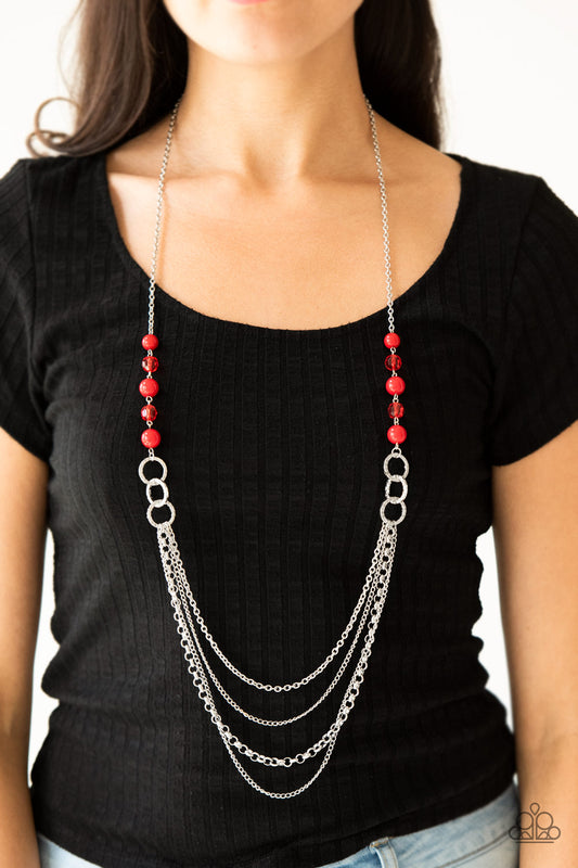 Paparazzi Vividly Vivid - Red Necklace 