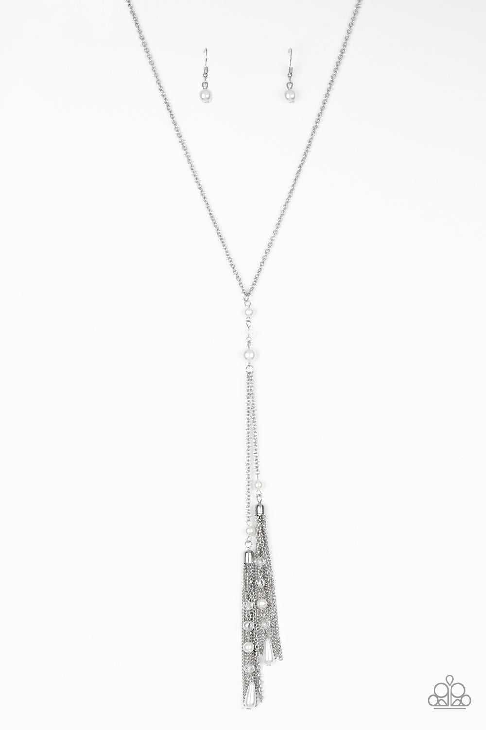 Paparazzi Timeless Tassels - Silver Necklace 