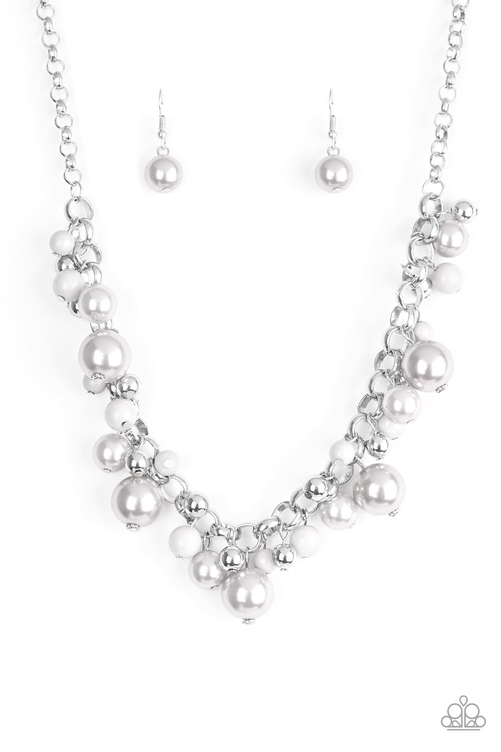 Paparazzi The Upstater - Silver Necklace 