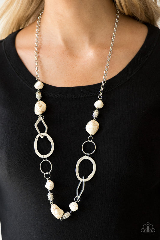 Paparazzi Thats TERRA-ific! - White Necklace 