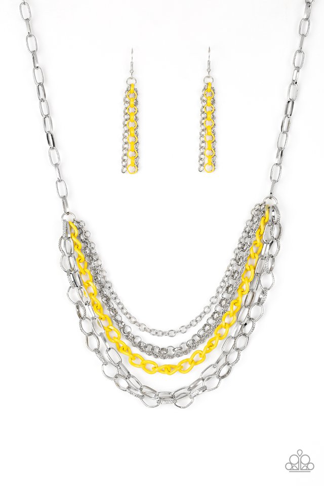 Paparazzi Color Bomb - Yellow Necklace
