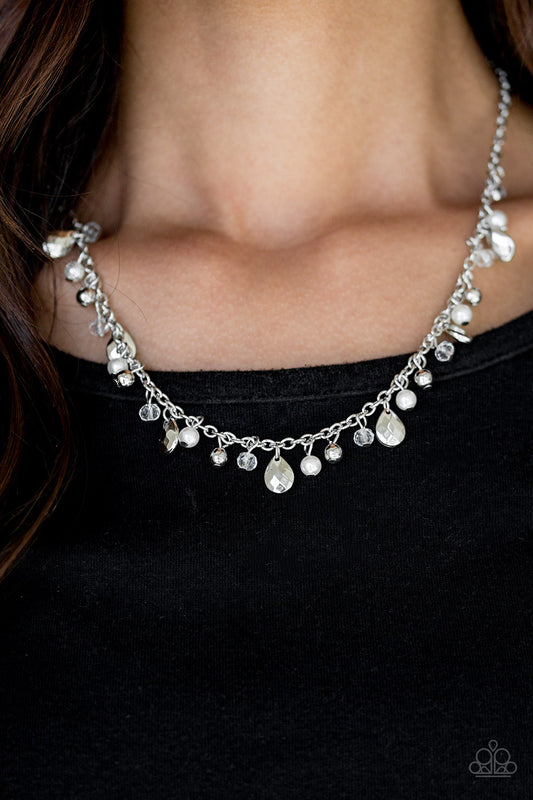 Paparazzi Spring Sophistication - White Necklace - Kingdom Bling Showroom