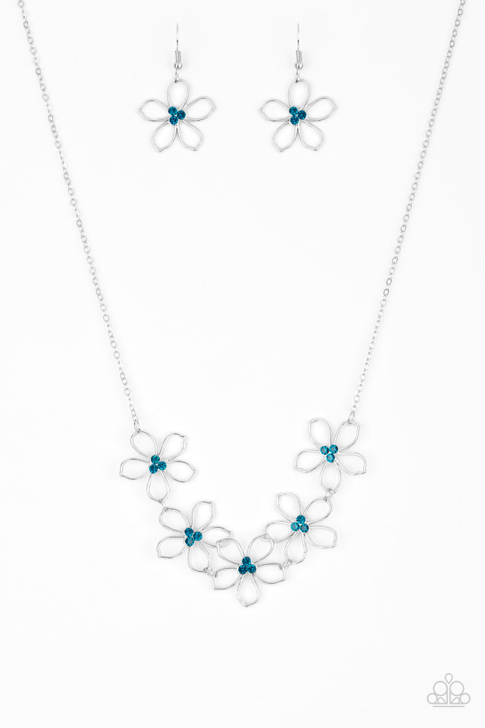 Paparazzi Hoppin Hibiscus - Blue Necklace 