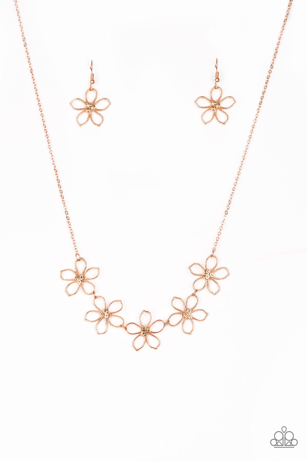 Hoppin Hibiscus - Copper Necklace 