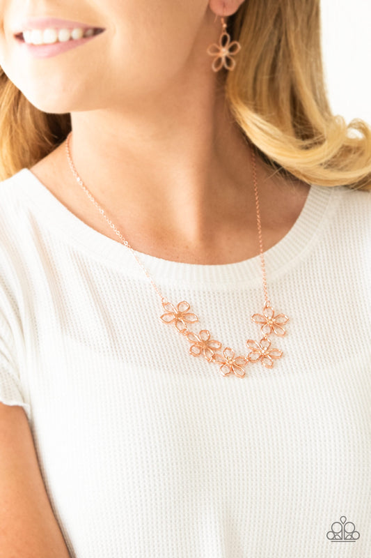 Hoppin Hibiscus - Copper Necklace 