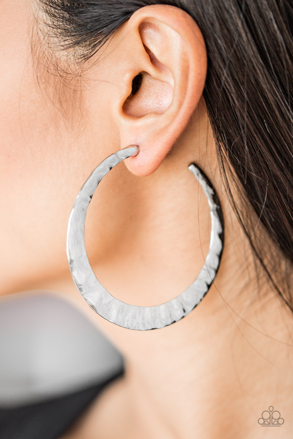 Paparazzi Slayers Gonna Slay - Silver Hoop Earrings 