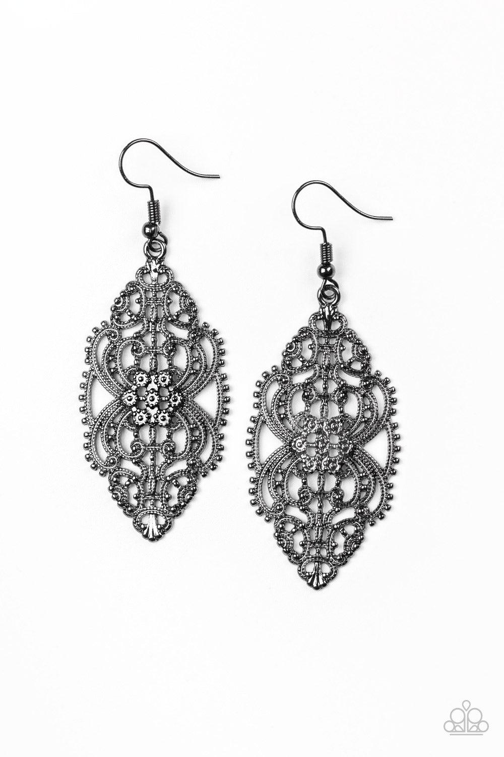 Ornately Ornate - Black Earrings