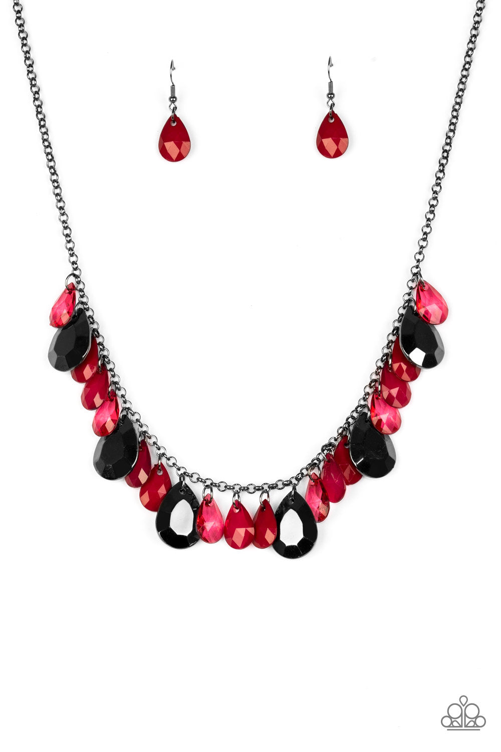 Paparazzi Hurricane Season - Red Necklace 