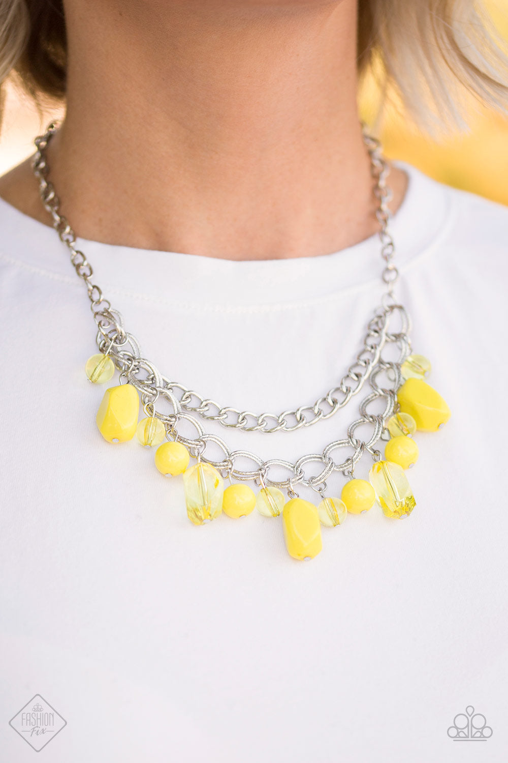 Paparazzi Brazilian Bay - Yellow Necklace 