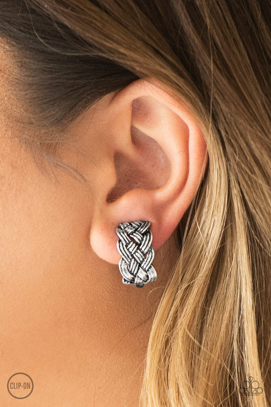 Paparazzi Urban Ulterior - Silver Clip On Earrings 