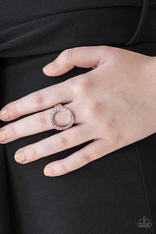 Paparazzi One-GLAM Band - Pink Ring 