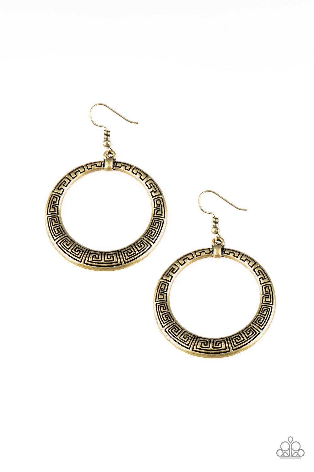 Paparazzi Mayan Mantra - Brass Earrings 