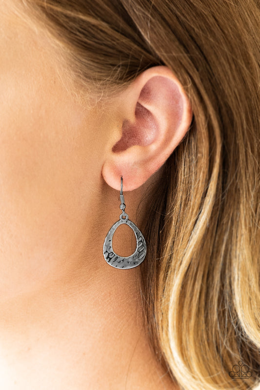 Radiantly Rugged - Black Earrings