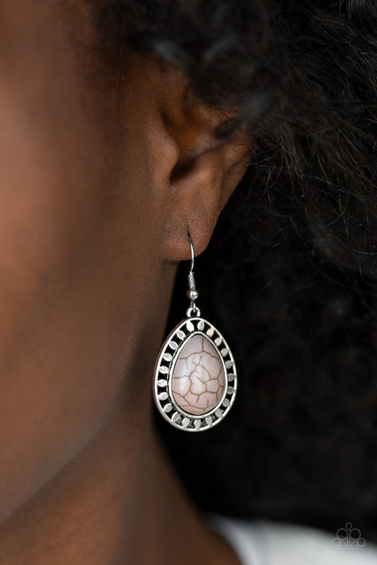 Sahara Serenity - Silver Earrings