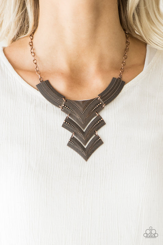 Paparazzi Fiercely Pharaoh - Copper Necklace 