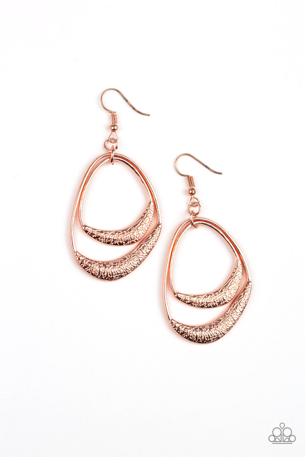 Follow The Beaten Path - Copper Earrings