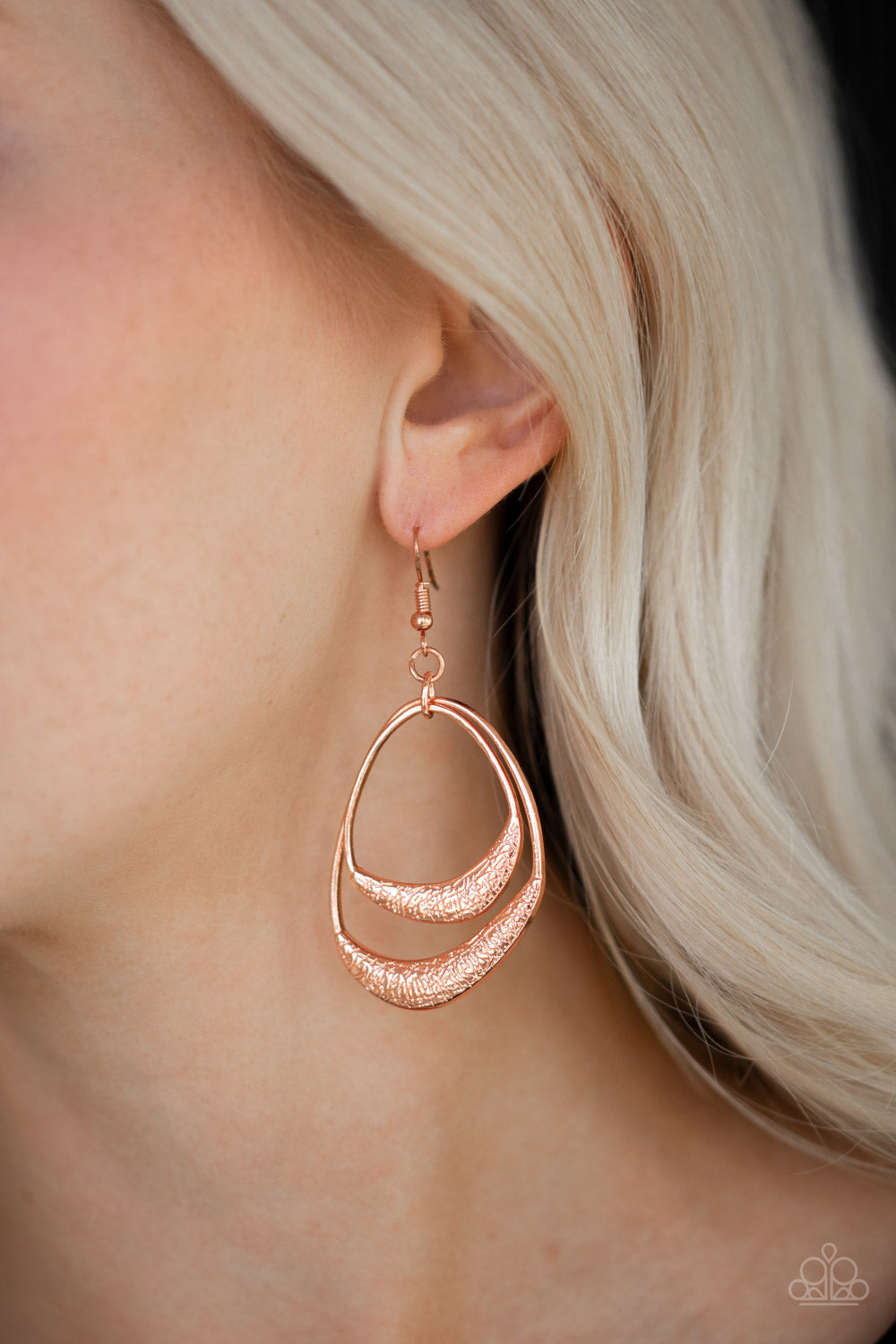 Follow The Beaten Path - Copper Earrings