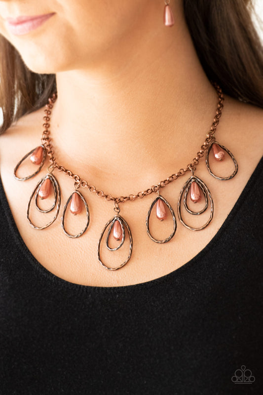 Paparazzi Rustic Ritz - Copper Necklace 
