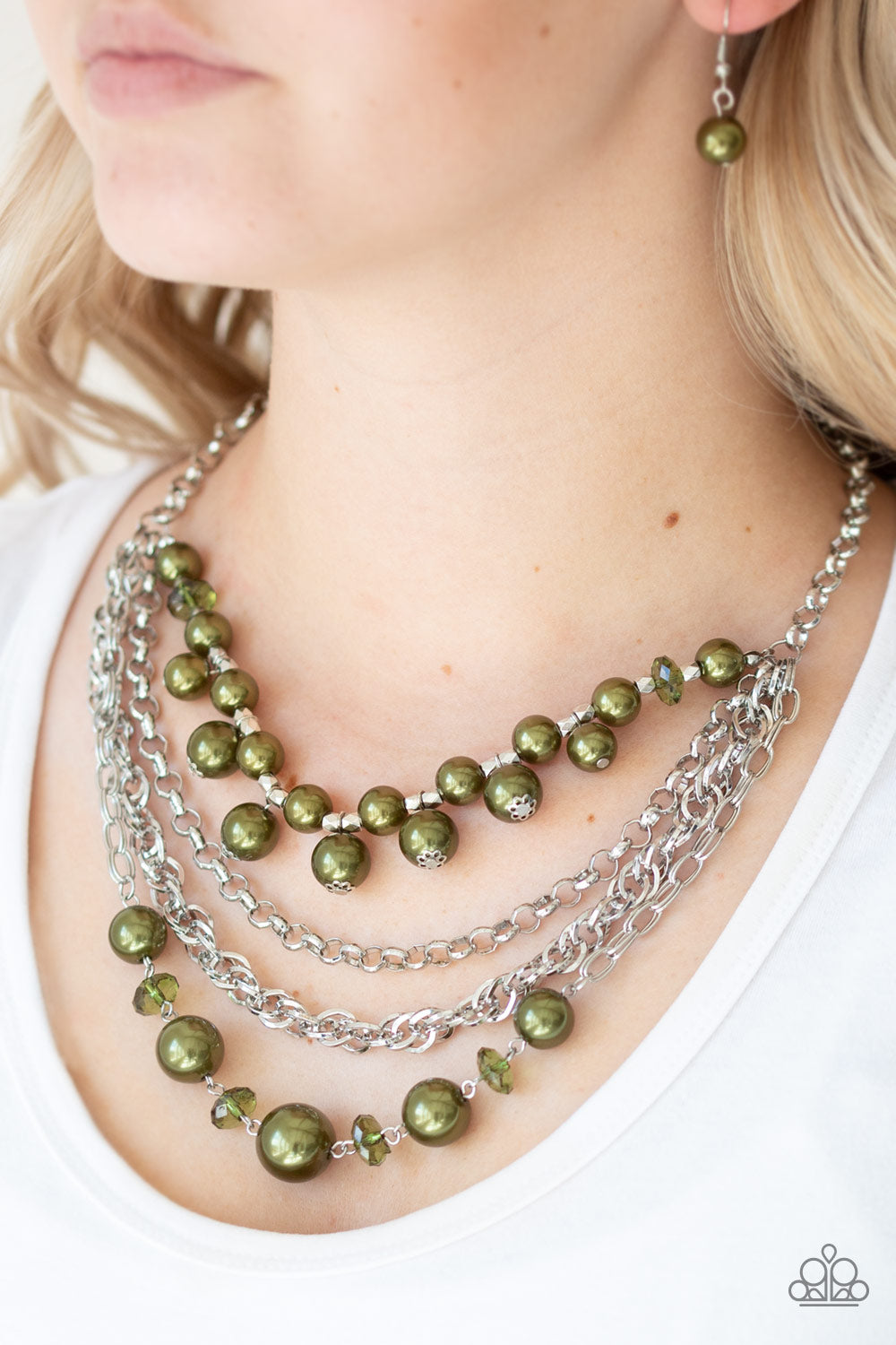 Paparazzi Rockin Rockette - Green Necklace 