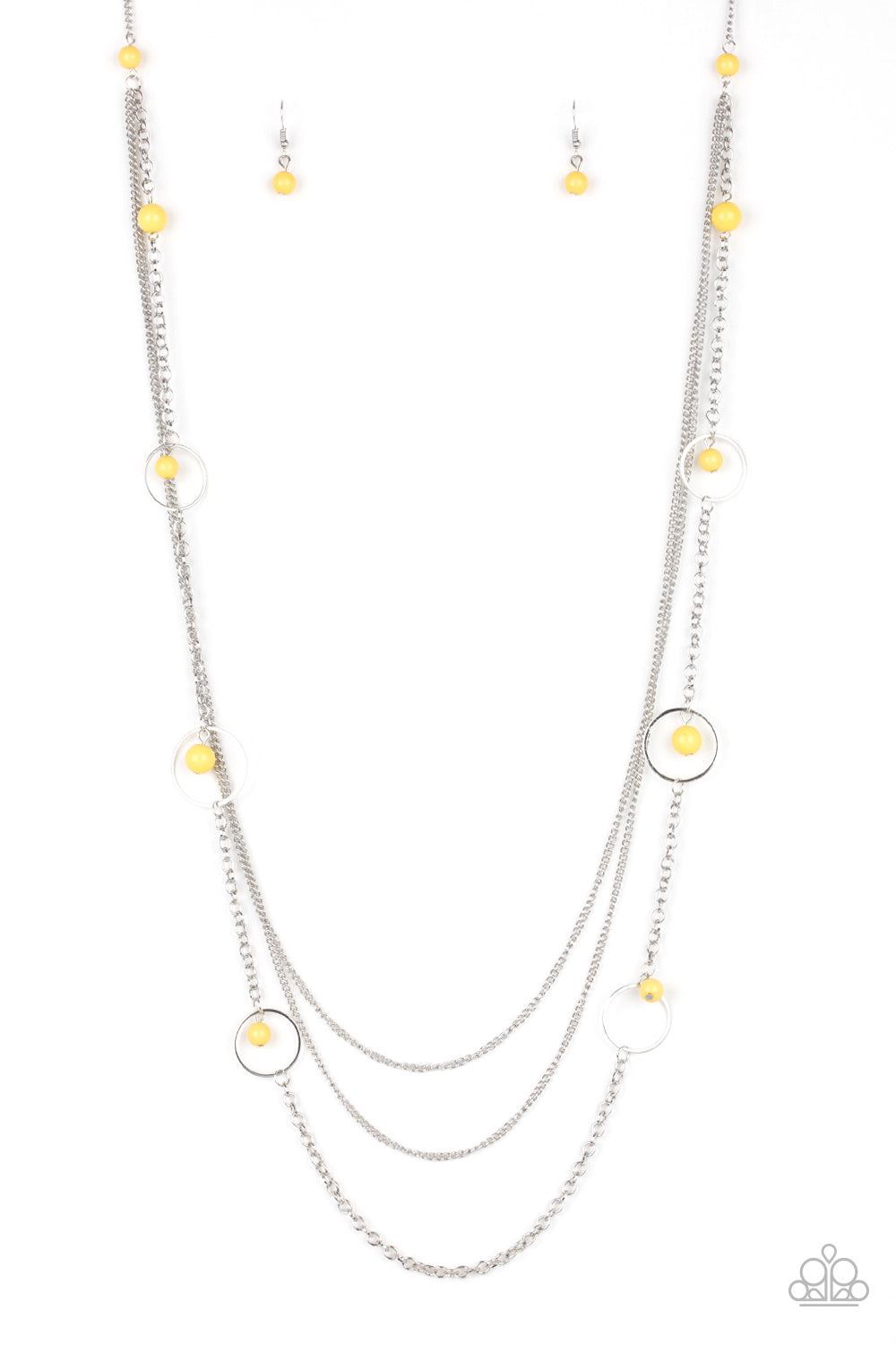 Paparazzi Collectively Carefree - Yellow Necklace 