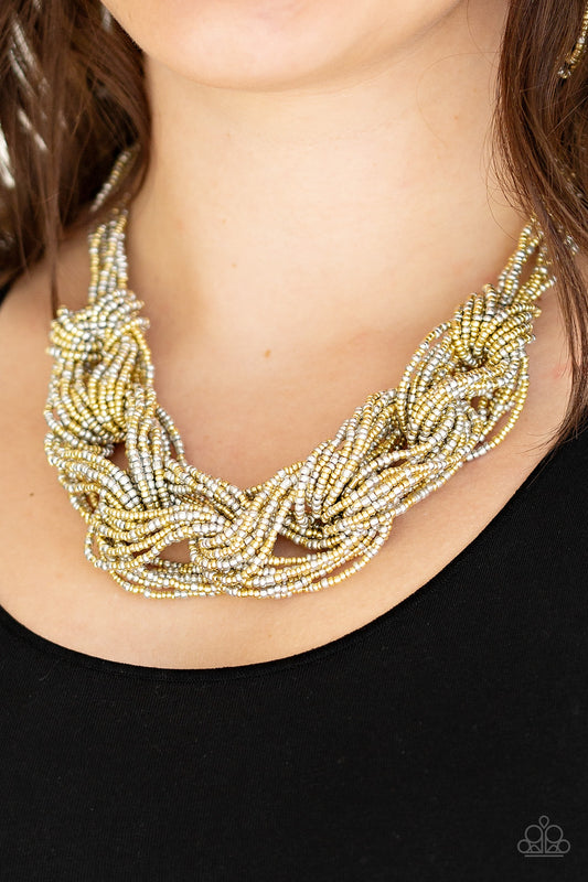 Paparazzi City Catwalk - Gold Necklace 