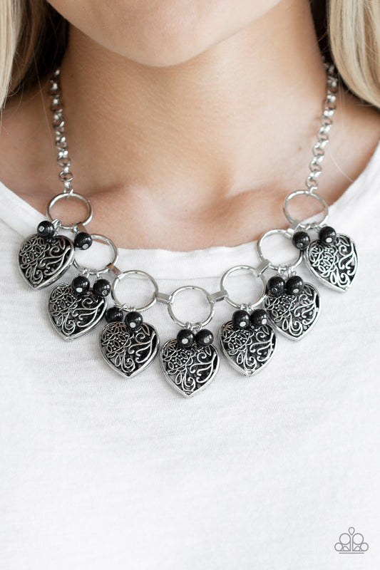 Paparazzi Very Valentine - Black Necklace 