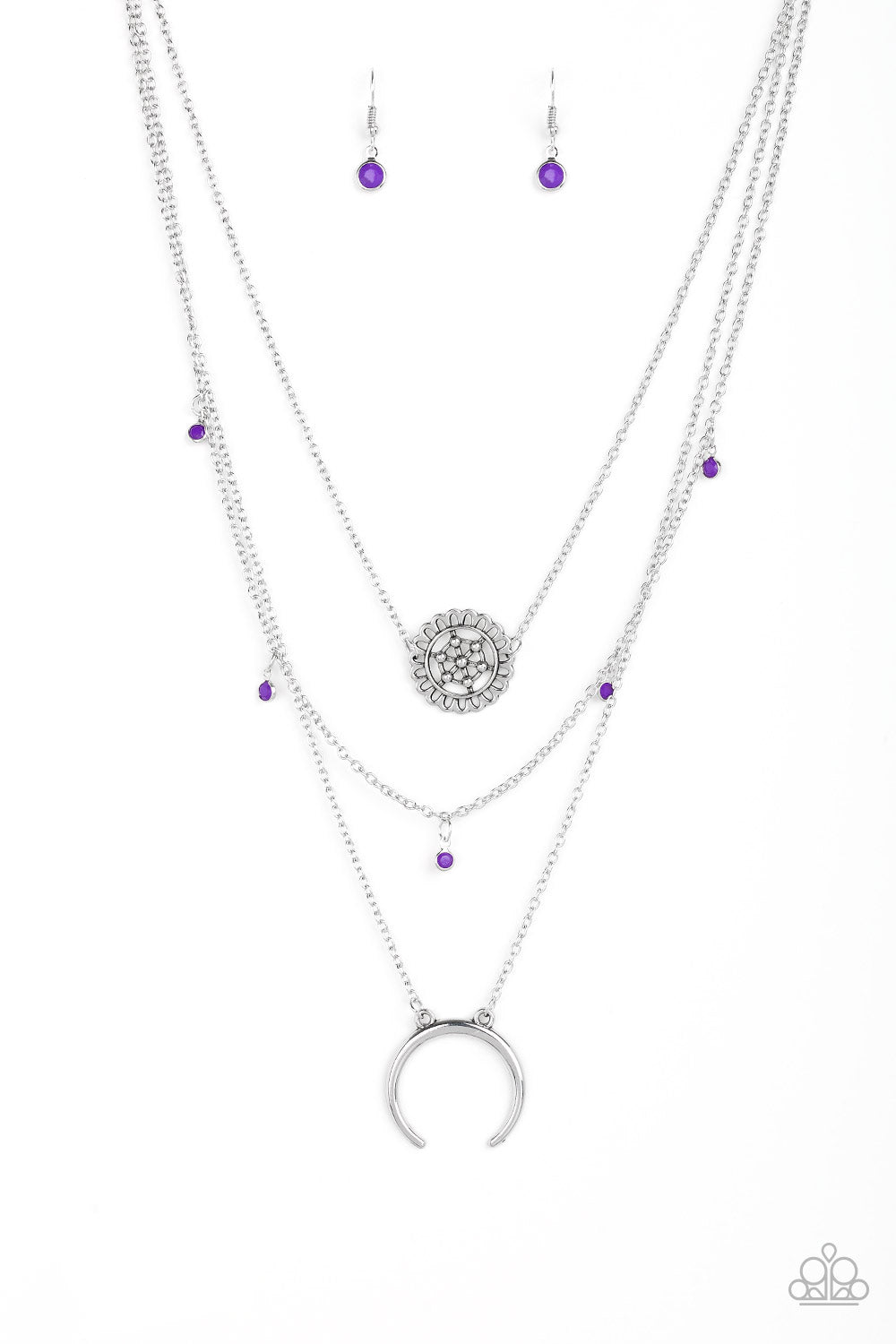 Lunar Lotus - Purple Necklace