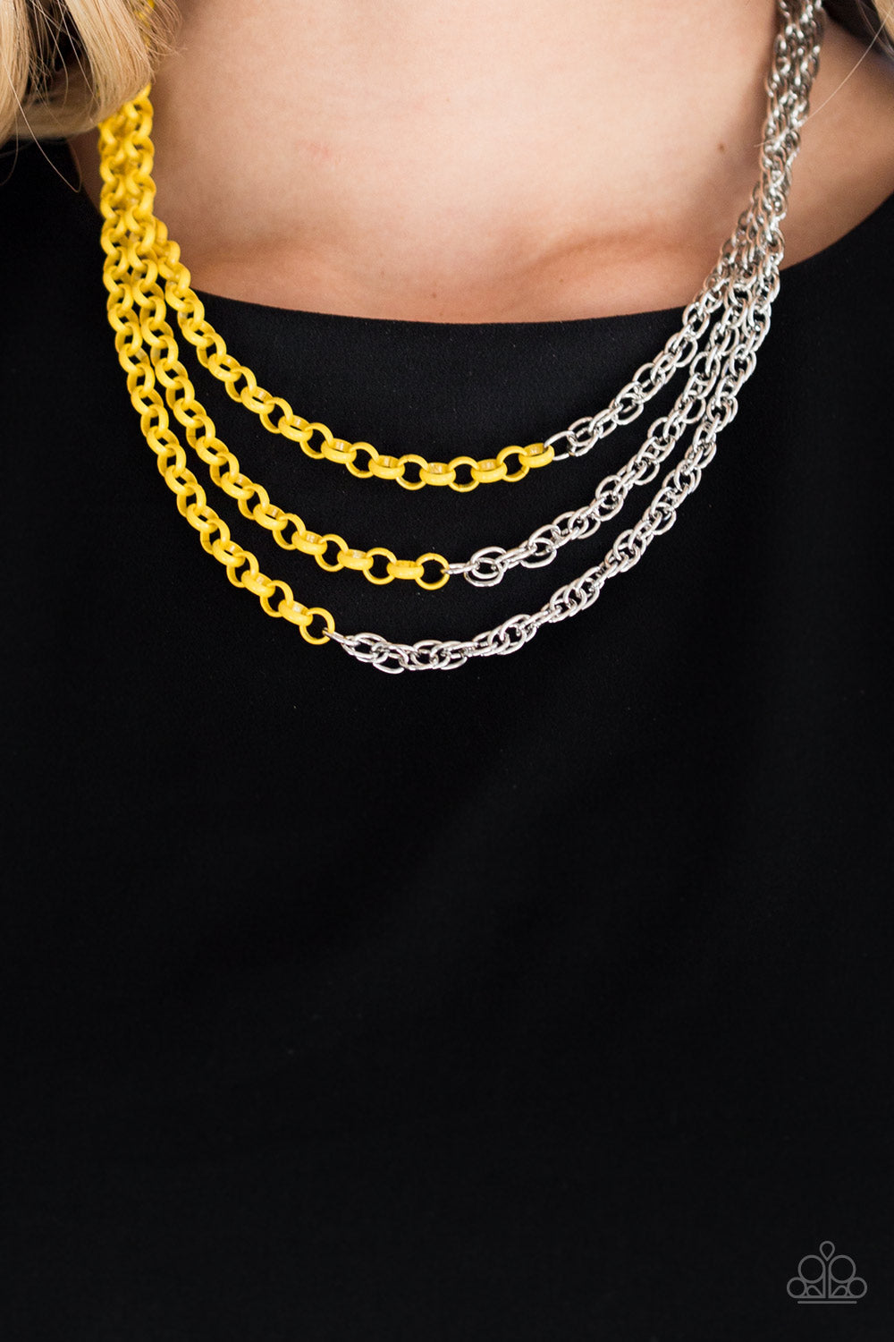 Paparazzi Turn Up The Volume - Yellow Necklace