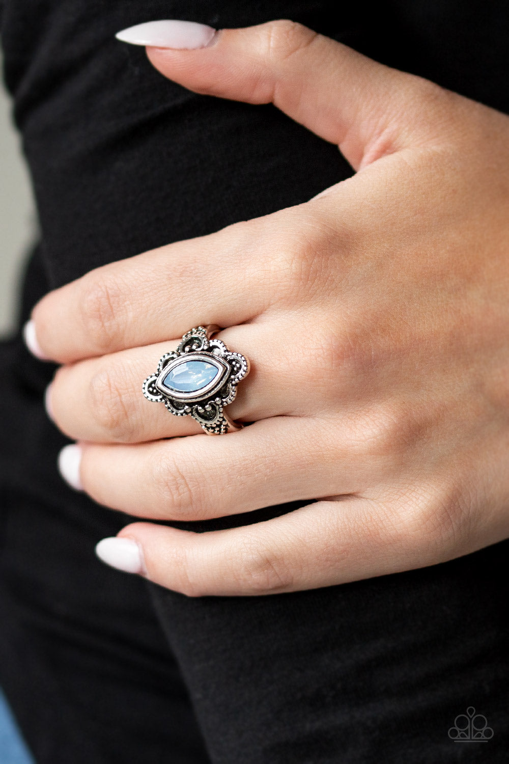 Glass Half-COLORFUL - Blue Ring